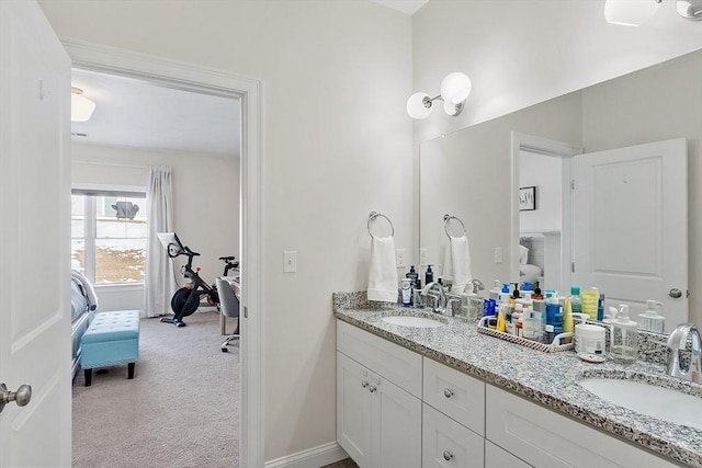 bathroom featuring vanity