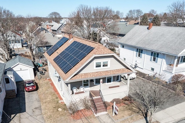 aerial view featuring a residential view