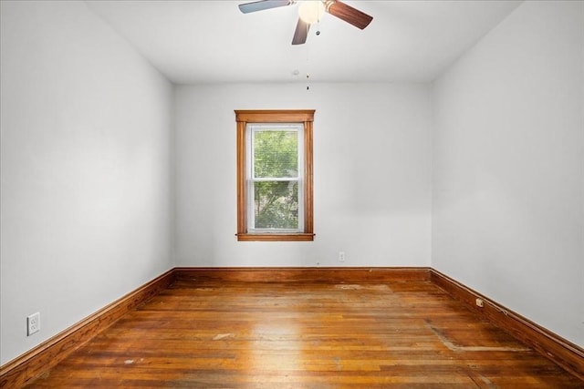 29 Tatman St, Worcester, MA 01607 - unfurnished room featuring hardwood / wood-style floors, a ceiling fan, and baseboards