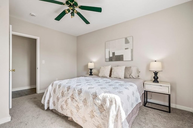 45 Stanley St, Lowell, MA 01850 - carpeted bedroom with baseboards and ceiling fan