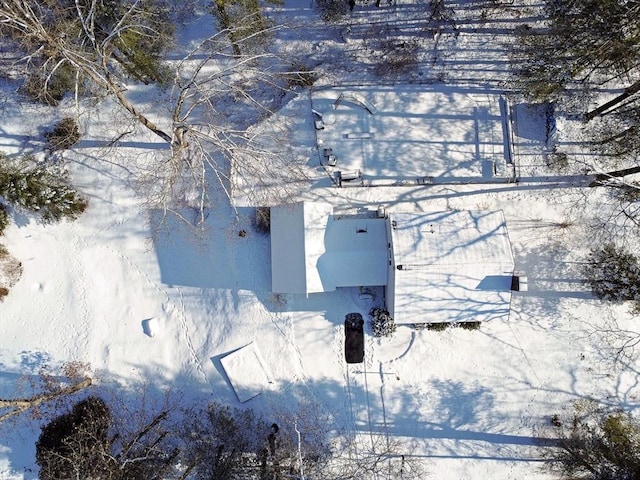 view of snowy aerial view