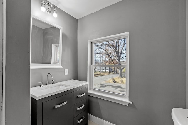 bathroom with vanity