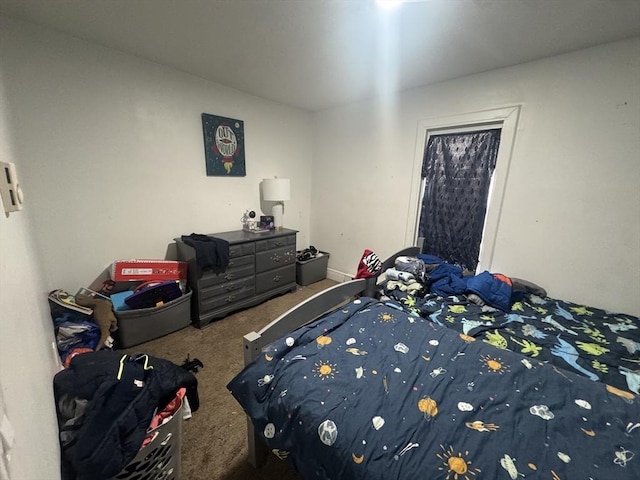 bedroom with carpet floors