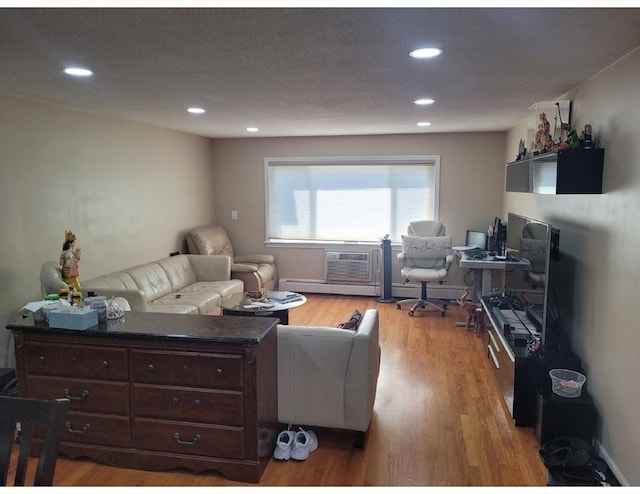 5 Hallmark Gdns Unit 6, Burlington, MA 01803 - living room featuring wood finished floors, recessed lighting, and baseboard heating