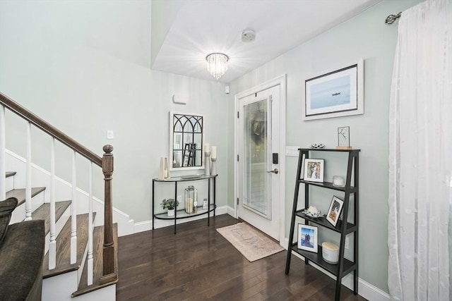 1 Woodland Ct Unit B, Milford, MA 01757 - foyer entrance featuring wood finished floors and stairway