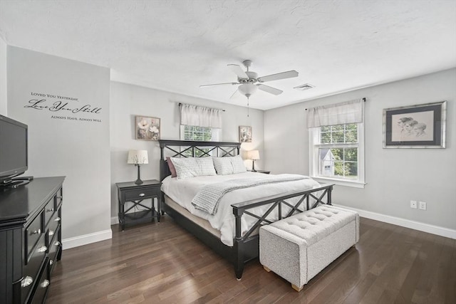 1 Woodland Ct Unit B, Milford, MA 01757 - bedroom featuring dark wood finished floors and a ceiling fan