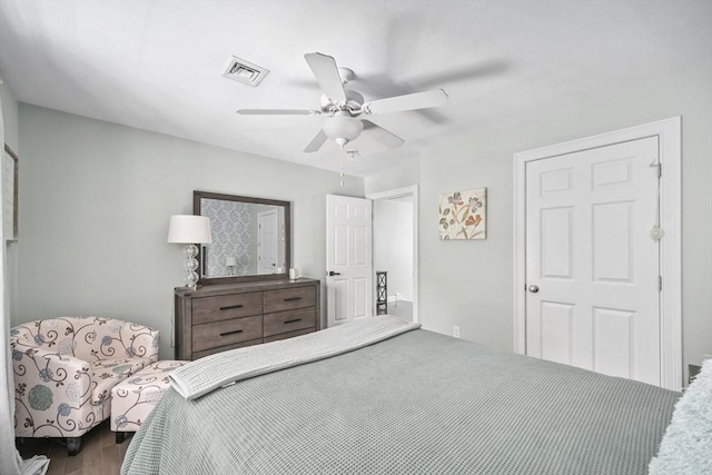 1 Woodland Ct Unit B, Milford, MA 01757 - bedroom with wood finished floors and ceiling fan