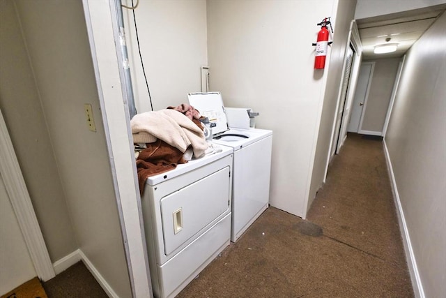 3652 N Main St Unit 4, Fall River, MA 02720 - laundry area featuring separate washer and dryer and carpet