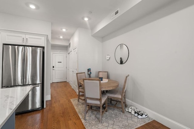 338 Meridian St Unit 2, Boston, MA 02128 - dining space with wood finished floors and recessed lighting