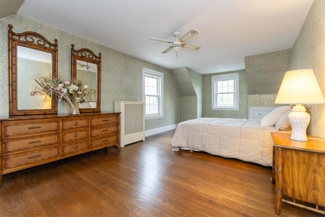 504 Mount Auburn St, Watertown, MA 02472 - bedroom with wallpapered walls and wood finished floors
