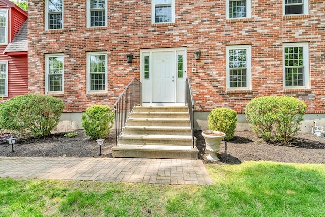 31 Alexander Rd, Hopkinton, MA 01748 - property entrance with brick siding