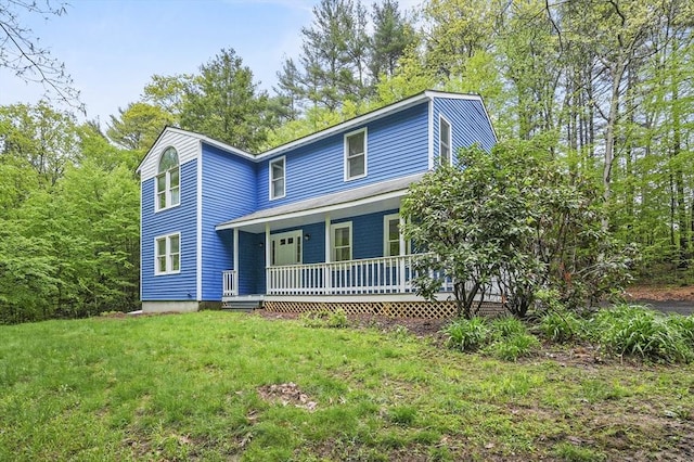 455 Main St, Rutland, MA 01543 - view of front of house with covered porch and a front yard