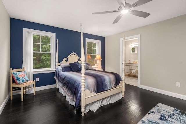 18 Keeney Pond Rd, Norfolk, MA 02056 - bedroom with wood finished floors, ensuite bathroom, and a ceiling fan