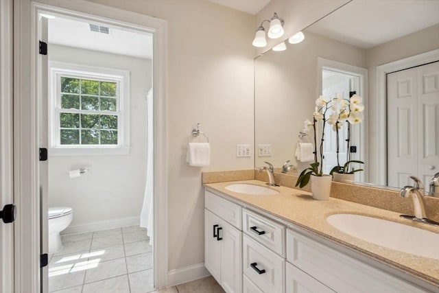 20 October Dr, Franklin, MA 02038 - full bathroom featuring double vanity and tile patterned flooring