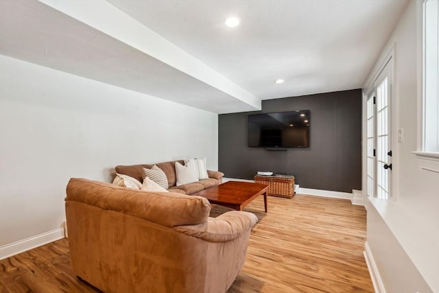 20 October Dr, Franklin, MA 02038 - living room featuring light wood-type flooring and recessed lighting