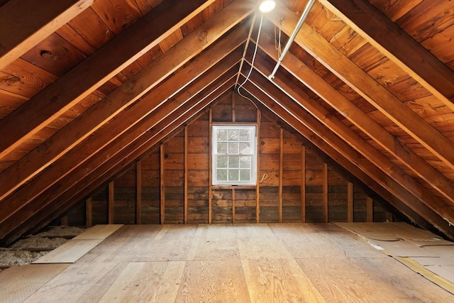 view of attic