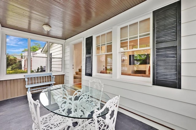 view of sunroom