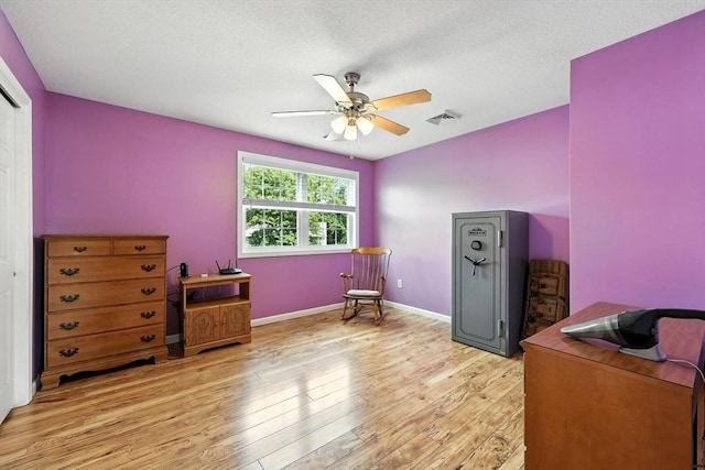 50 Waters Edge Unit 50, Ludlow, MA 01056 - sitting room with ceiling fan and light wood-type flooring