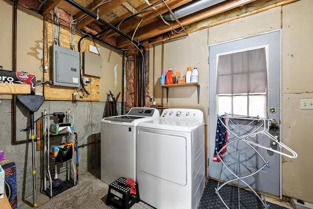 50 Waters Edge Unit 50, Ludlow, MA 01056 - laundry area featuring washing machine and clothes dryer and electric panel