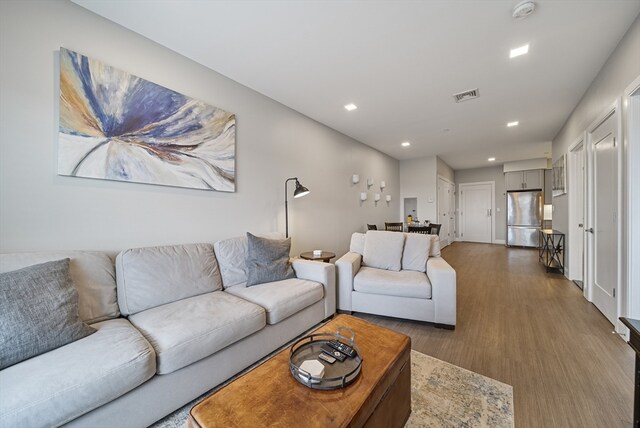 living room featuring hardwood / wood-style floors