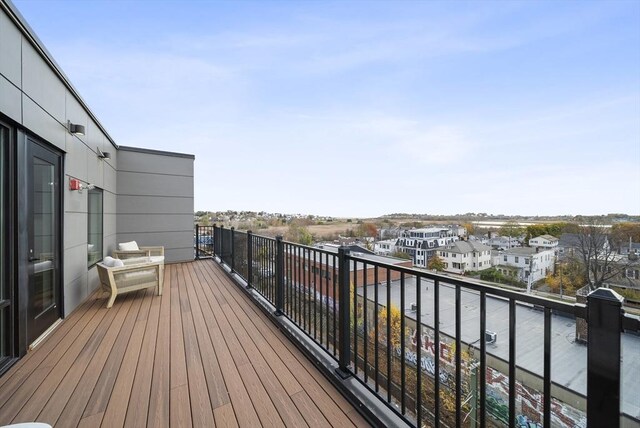 11 Walley St Unit 202, Boston, MA 02128 - wooden terrace with a residential view