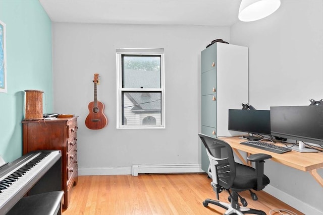 46A Cedar St Unit 2, Boston, MA 02119 - office space featuring light wood finished floors, baseboards, and a baseboard radiator