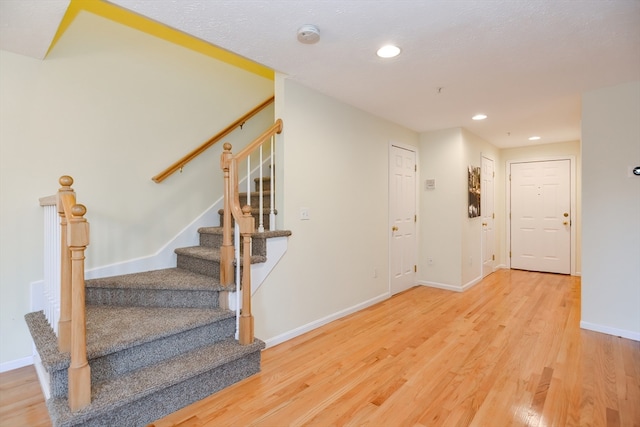 interior space with hardwood / wood-style floors