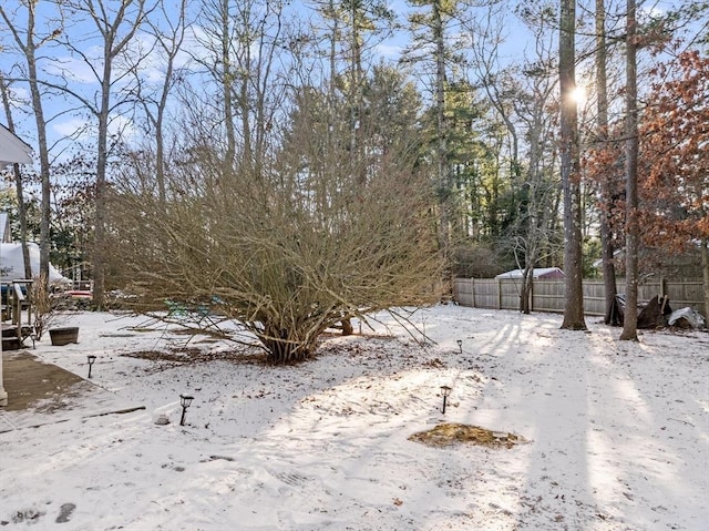 view of snowy yard