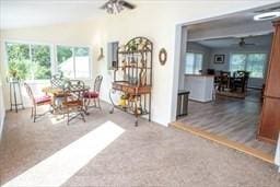 185 Baldwinville Rd, Winchendon, MA 01475 - dining area with a ceiling fan