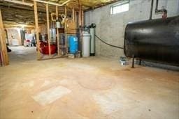 185 Baldwinville Rd, Winchendon, MA 01475 - basement with oil tank and a water softener system