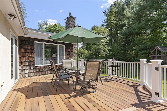 9 Bateson Dr, Andover, MA 01810 - wooden terrace with outdoor dining space