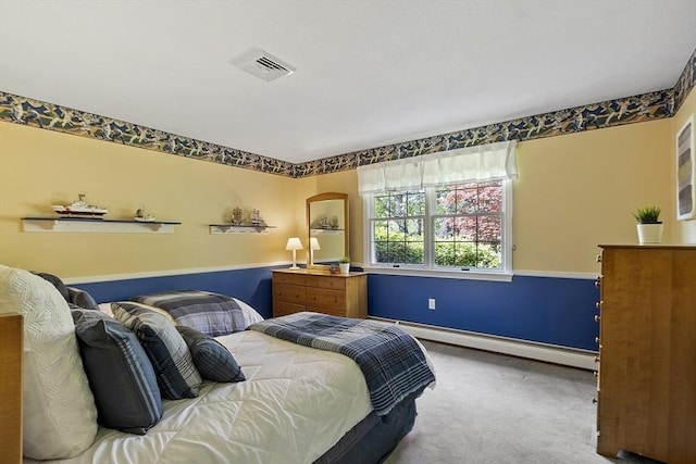 9 Bateson Dr, Andover, MA 01810 - bedroom with a baseboard heating unit, carpet flooring, and baseboards