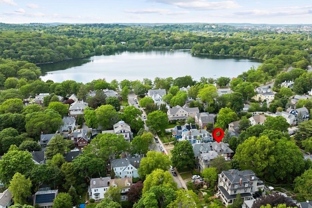3 Regent Cir Unit 3, Boston, MA 02130 - aerial view of residential area with a large body of water and a forest