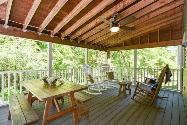 33 Rockmeadow Rd, Uxbridge, MA 01569 - deck featuring a ceiling fan