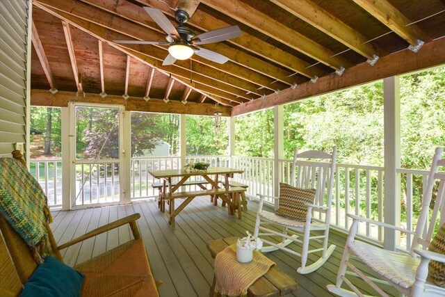 33 Rockmeadow Rd, Uxbridge, MA 01569 - sunroom with ceiling fan