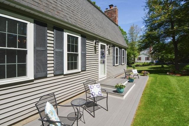 33 Rockmeadow Rd, Uxbridge, MA 01569 - wooden terrace with a lawn
