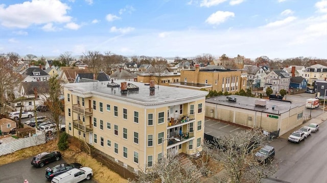 drone / aerial view with a residential view