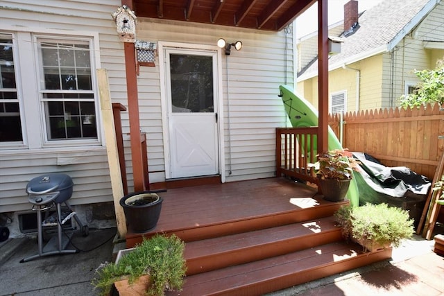 419-421 Court St, New Bedford, MA 02740 - entrance to property featuring a deck