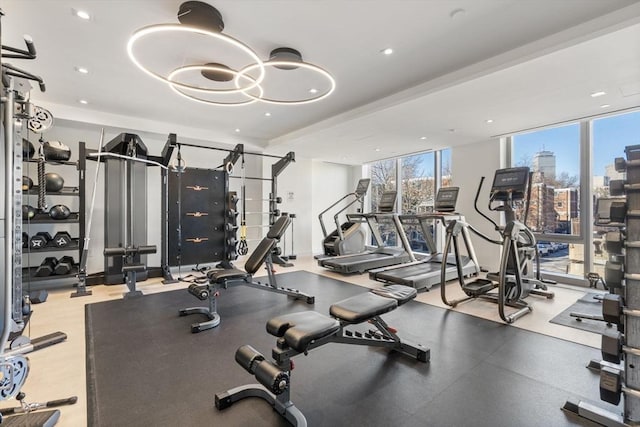 100 Shawmut Ave Unit 202, Boston, MA 02118 - gym with recessed lighting