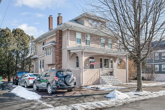 view of front of home with a porch