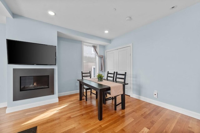 dining room featuring light wood-type flooring