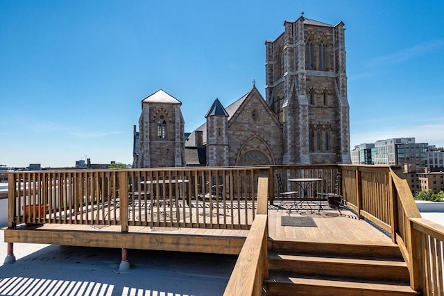 1411 Washington St Unit 7, Boston, MA 02118 - wooden terrace with a view of city
