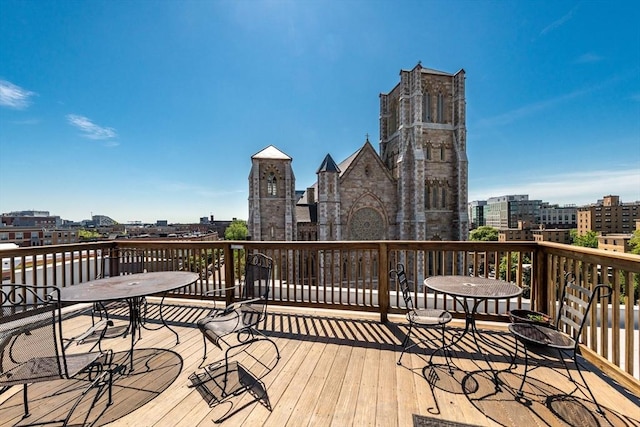 1411 Washington St Unit 7, Boston, MA 02118 - deck featuring a skyline view