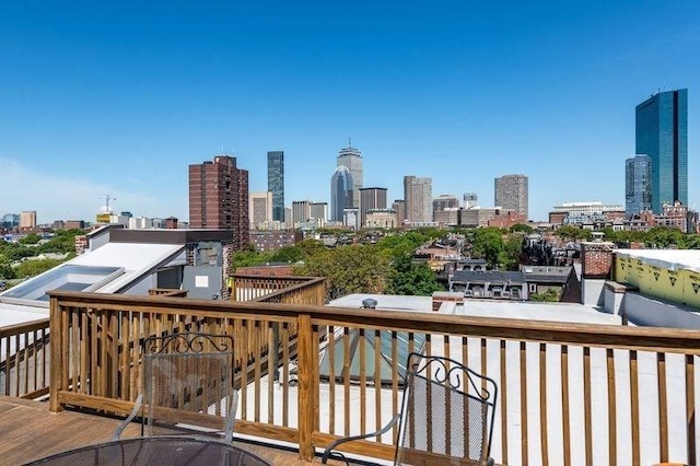 1411 Washington St Unit 7, Boston, MA 02118 - deck featuring a view of skyline