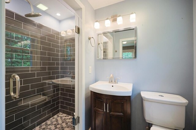54 Mountain View Rd, Leominster, MA 01453 - bathroom with a stall shower, vanity, and toilet