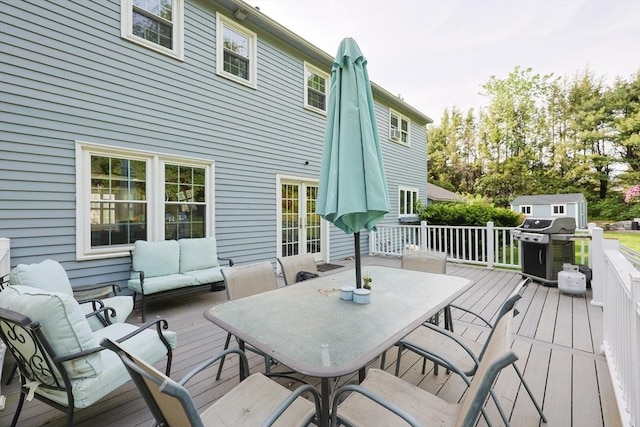 54 Mountain View Rd, Leominster, MA 01453 - deck with an outdoor living space, outdoor dining space, and grilling area