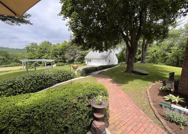 148 Scantic Rd, Hampden, MA 01036 - view of green lawn with a pergola