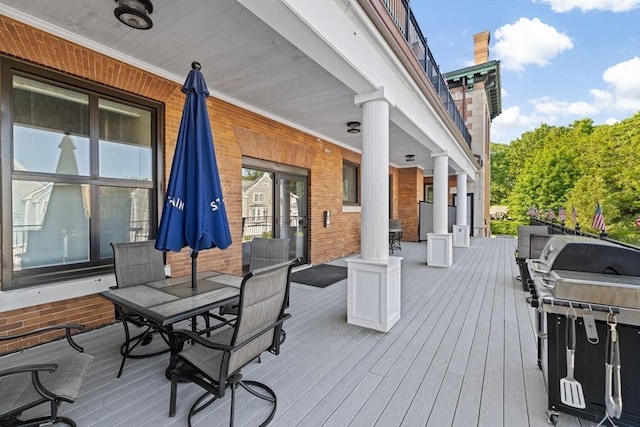 203 Middle St Unit 6, Weymouth, MA 02189 - deck featuring outdoor dining space and a grill