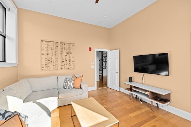 203 Middle St Unit 6, Weymouth, MA 02189 - living area with light wood-style flooring and baseboards