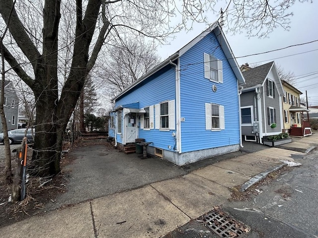 exterior space featuring entry steps